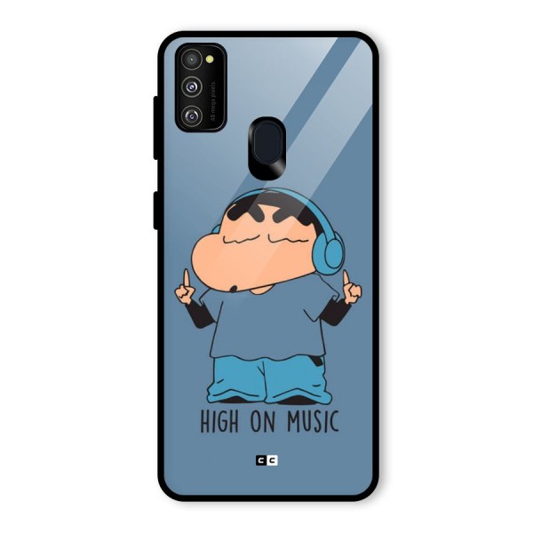 High On Music Glass Back Case for Galaxy M30s