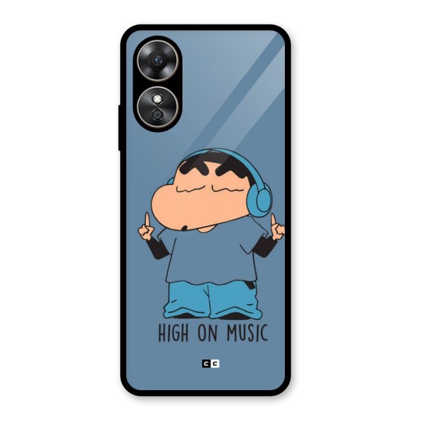 High On Music Glass Back Case for Oppo A17