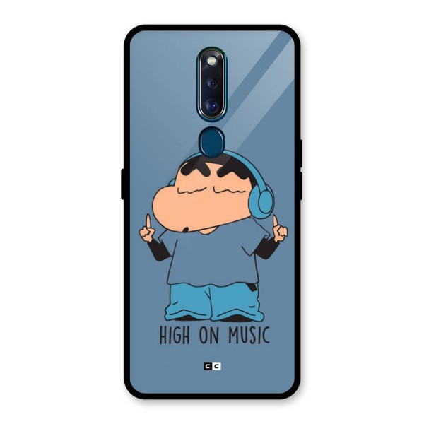 High On Music Glass Back Case for Oppo F11 Pro