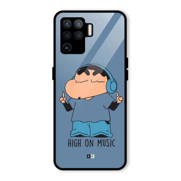 High On Music Glass Back Case for Oppo F19 Pro