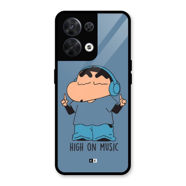 High On Music Glass Back Case for Oppo Reno8 5G