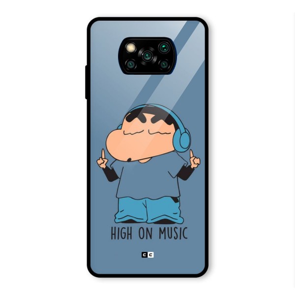 High On Music Glass Back Case for Poco X3 Pro