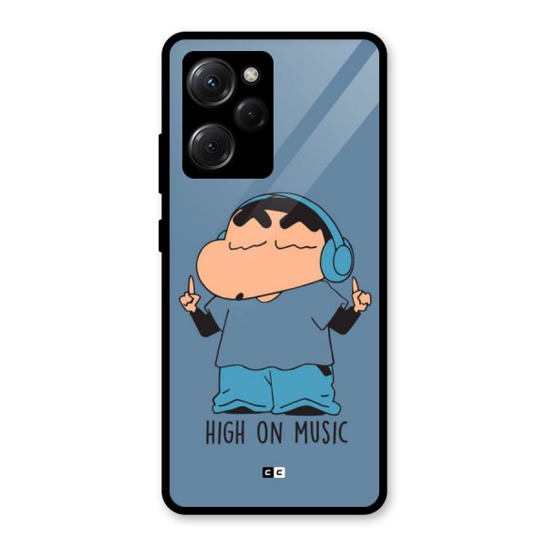 High On Music Glass Back Case for Poco X5 Pro