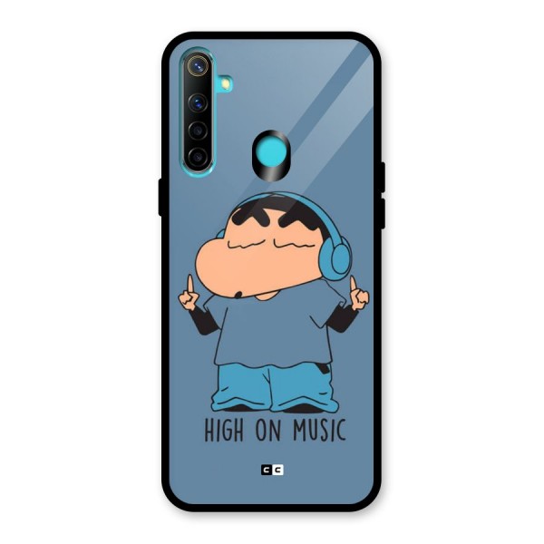 High On Music Glass Back Case for Realme 5