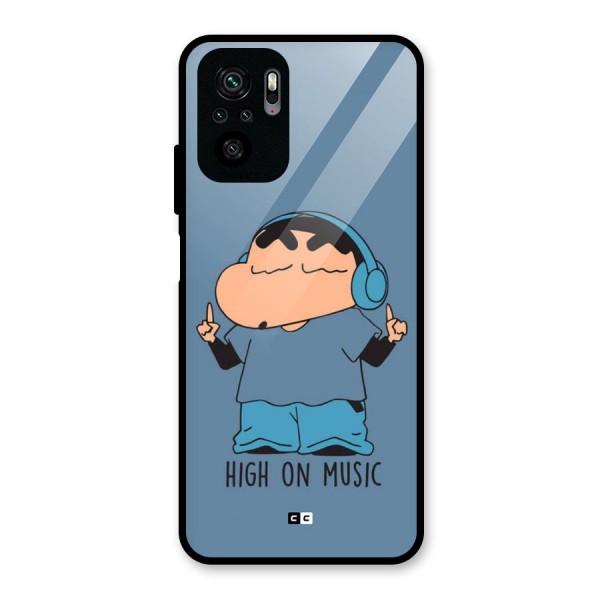 High On Music Glass Back Case for Redmi Note 10