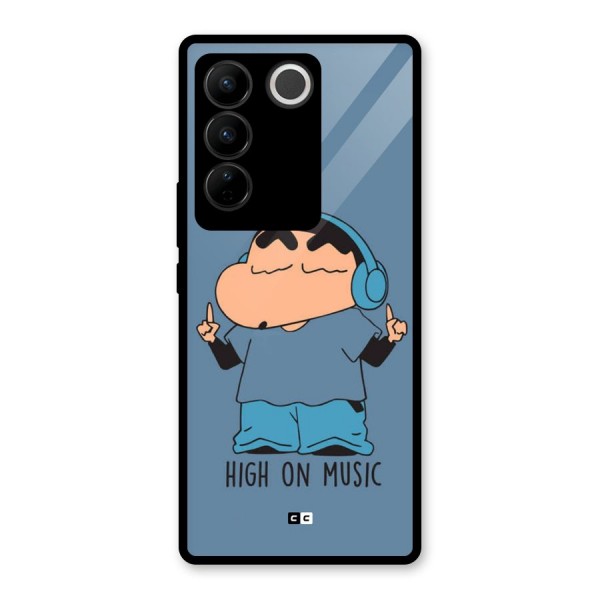 High On Music Glass Back Case for Vivo V27 Pro