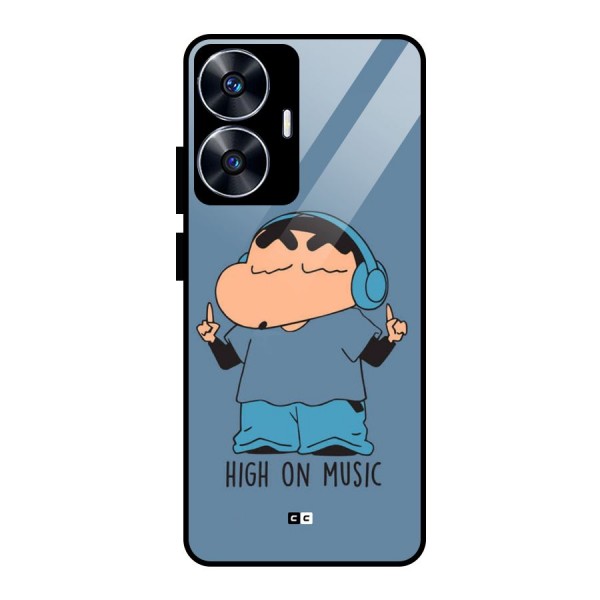 High On Music Glass Back Case for realme C55