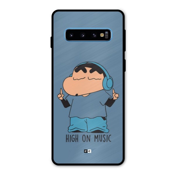 High On Music Metal Back Case for Galaxy S10