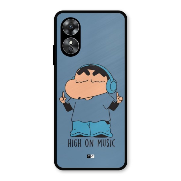 High On Music Metal Back Case for Oppo A17