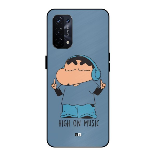 High On Music Metal Back Case for Oppo A74 5G