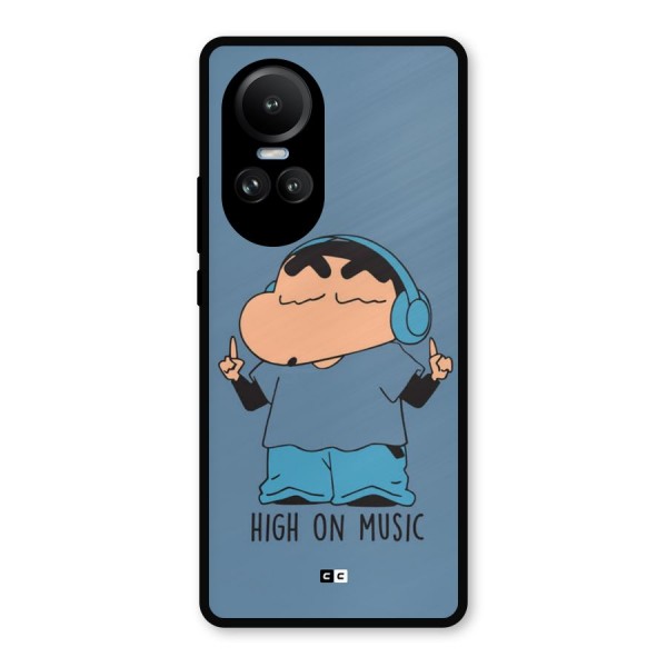 High On Music Metal Back Case for Oppo Reno10