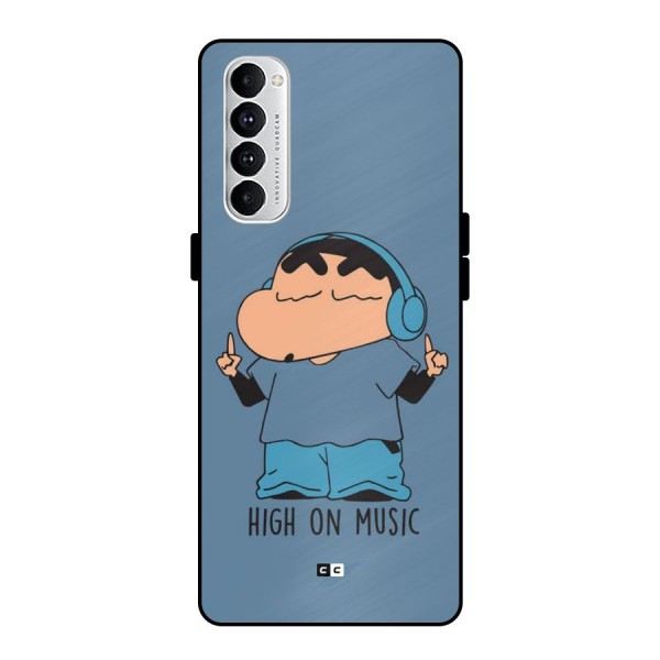 High On Music Metal Back Case for Oppo Reno4 Pro