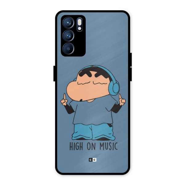 High On Music Metal Back Case for Oppo Reno6 5G