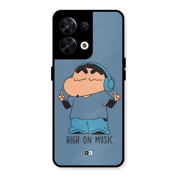 High On Music Metal Back Case for Oppo Reno8 5G