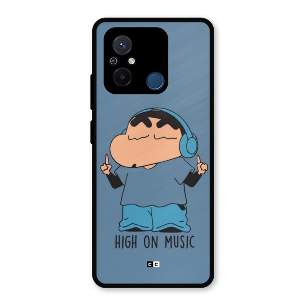 High On Music Metal Back Case for Poco C55