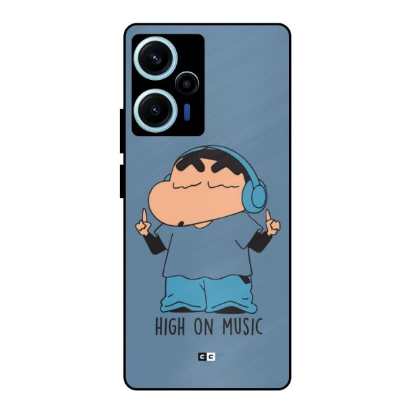 High On Music Metal Back Case for Poco F5