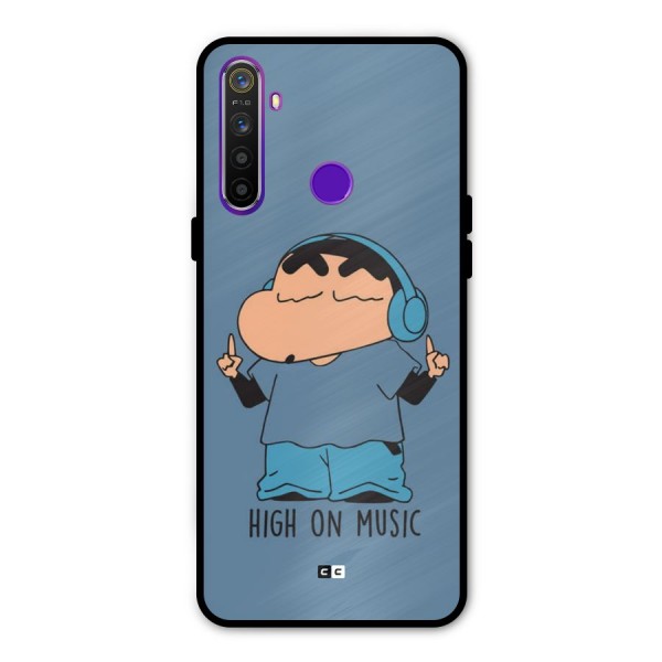 High On Music Metal Back Case for Realme 5i