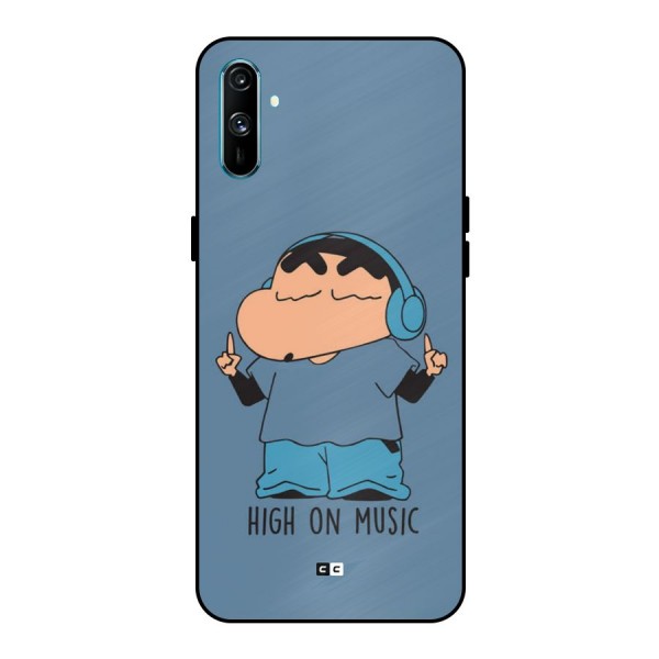 High On Music Metal Back Case for Realme C3