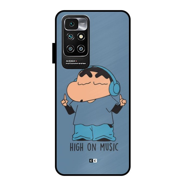 High On Music Metal Back Case for Redmi 10 Prime