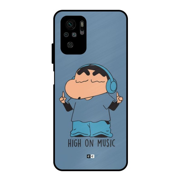 High On Music Metal Back Case for Redmi Note 10