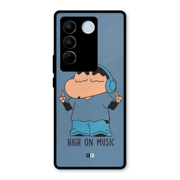 High On Music Metal Back Case for Vivo V27 Pro