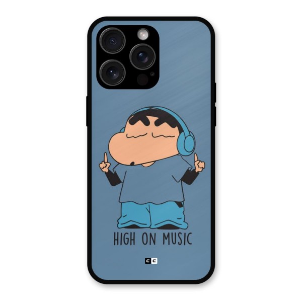 High On Music Metal Back Case for iPhone 15 Pro Max