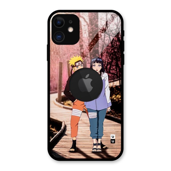 Hinata Annoyed Glass Back Case for iPhone 11 Logo Cut