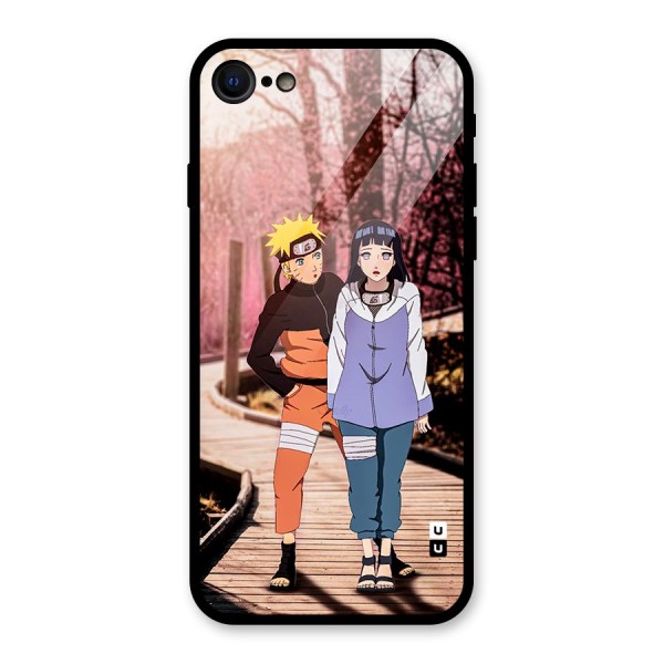 Hinata Annoyed Glass Back Case for iPhone 8