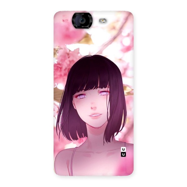 Hinata Floral Back Case for Canvas Knight A350