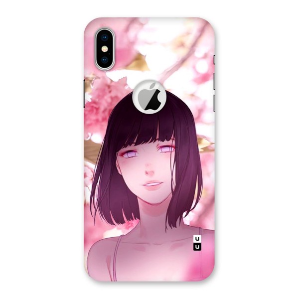 Hinata Floral Back Case for iPhone X Logo Cut