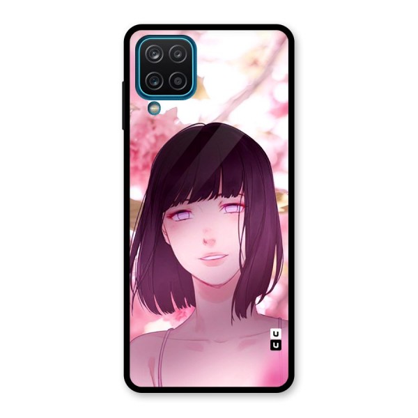 Hinata Floral Glass Back Case for Galaxy A12