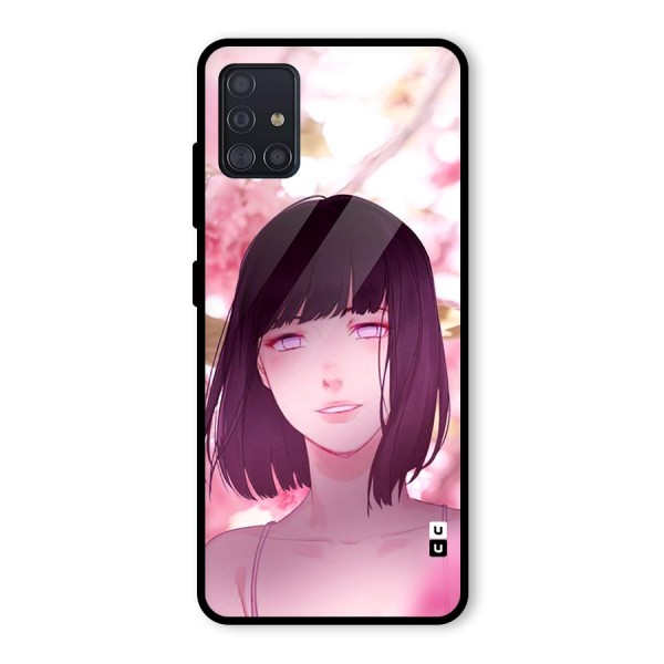 Hinata Floral Glass Back Case for Galaxy A51