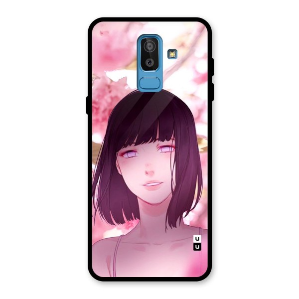 Hinata Floral Glass Back Case for Galaxy J8