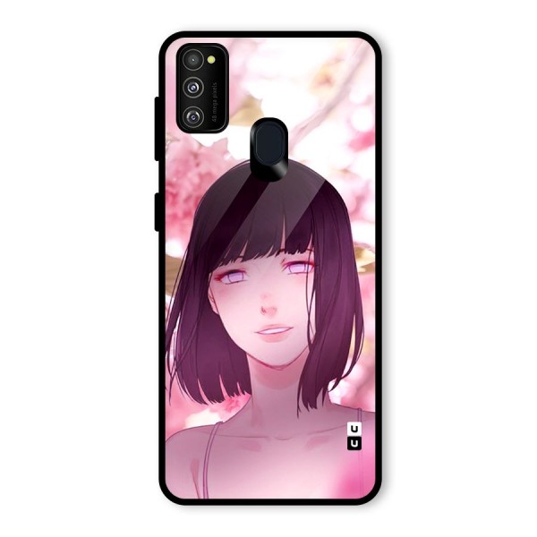 Hinata Floral Glass Back Case for Galaxy M21