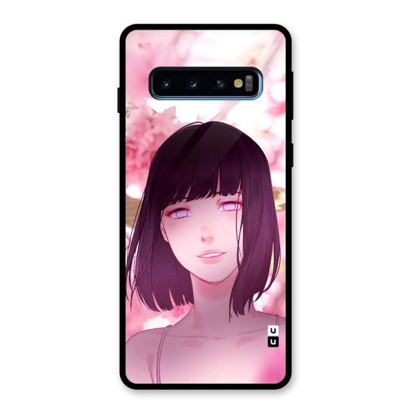 Hinata Floral Glass Back Case for Galaxy S10