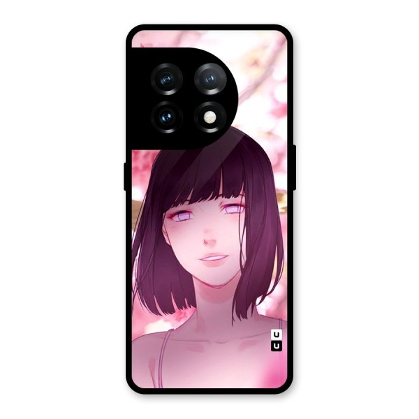 Hinata Floral Glass Back Case for OnePlus 11