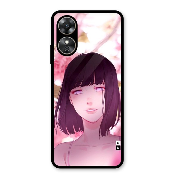 Hinata Floral Glass Back Case for Oppo A17