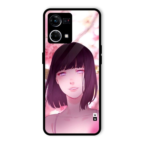 Hinata Floral Glass Back Case for Oppo F21 Pro 4G