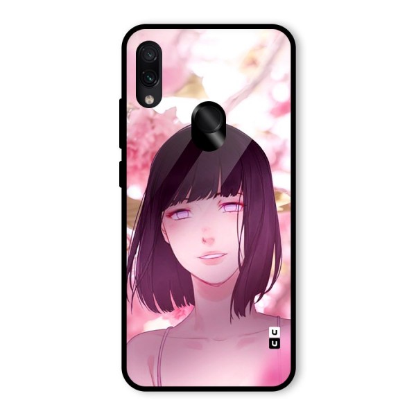Hinata Floral Glass Back Case for Redmi Note 7S