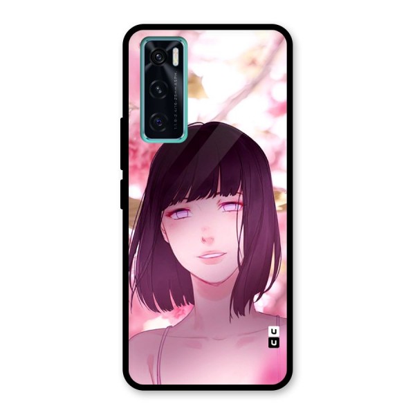 Hinata Floral Glass Back Case for Vivo V20 SE