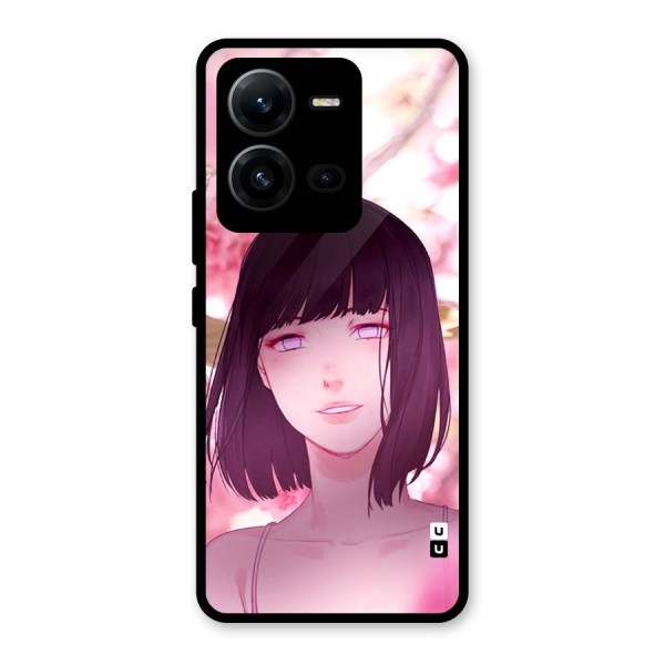 Hinata Floral Glass Back Case for Vivo V25