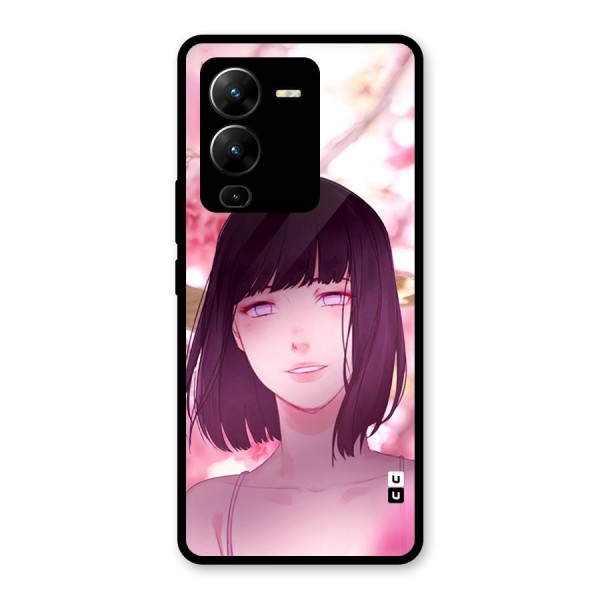 Hinata Floral Glass Back Case for Vivo V25 Pro