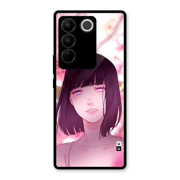 Hinata Floral Glass Back Case for Vivo V27 Pro