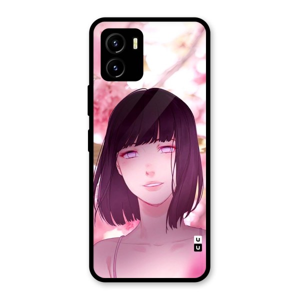 Hinata Floral Glass Back Case for Vivo Y15s