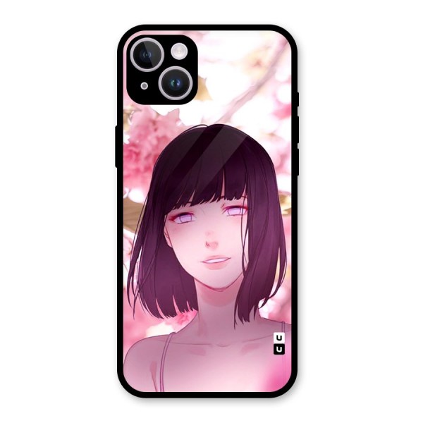 Hinata Floral Glass Back Case for iPhone 14 Plus