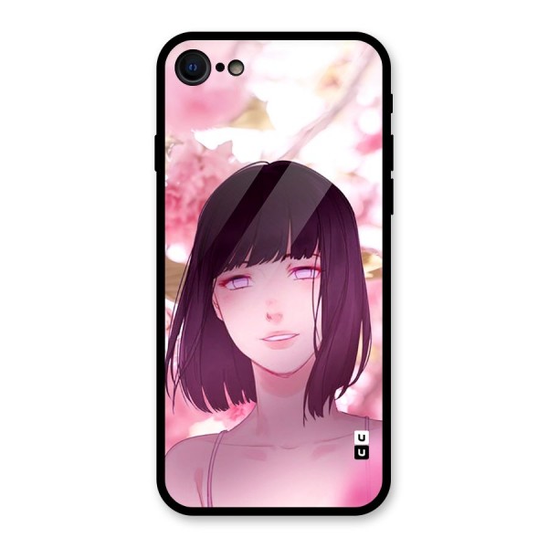 Hinata Floral Glass Back Case for iPhone 8