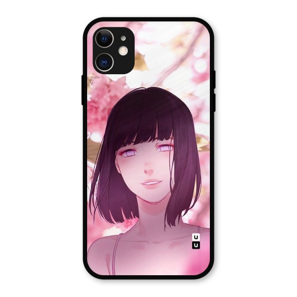 Hinata Floral Metal Back Case for iPhone 11