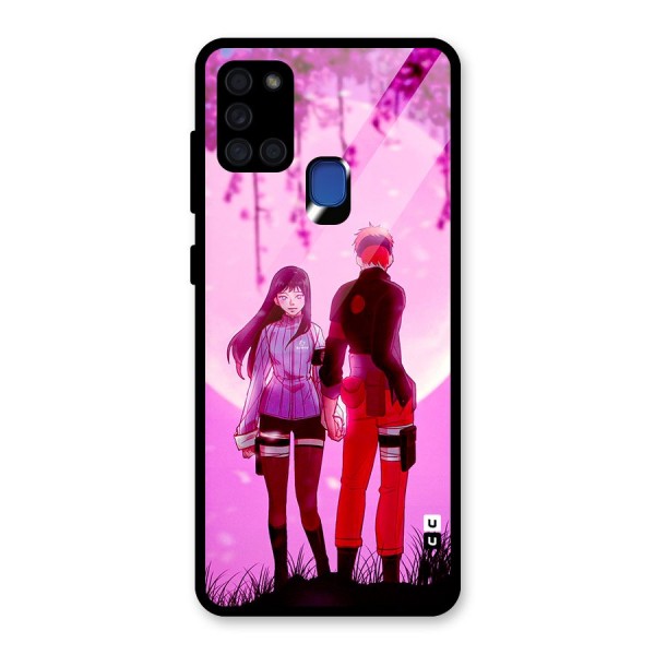 Hinata Holding Hand Glass Back Case for Galaxy A21s