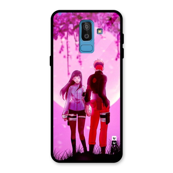 Hinata Holding Hand Glass Back Case for Galaxy J8