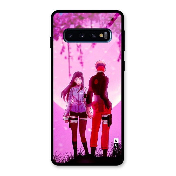 Hinata Holding Hand Glass Back Case for Galaxy S10